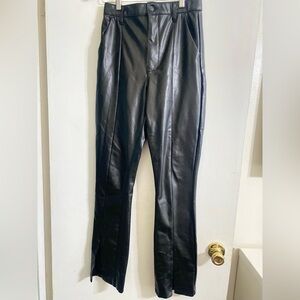 Black leather inspiered pants